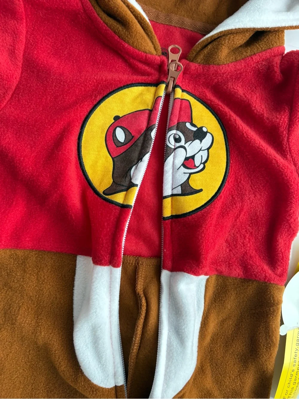 KIDS Buc-ee’s Beaver Kids 3T Halloween Costume Pajama Onesie NWT